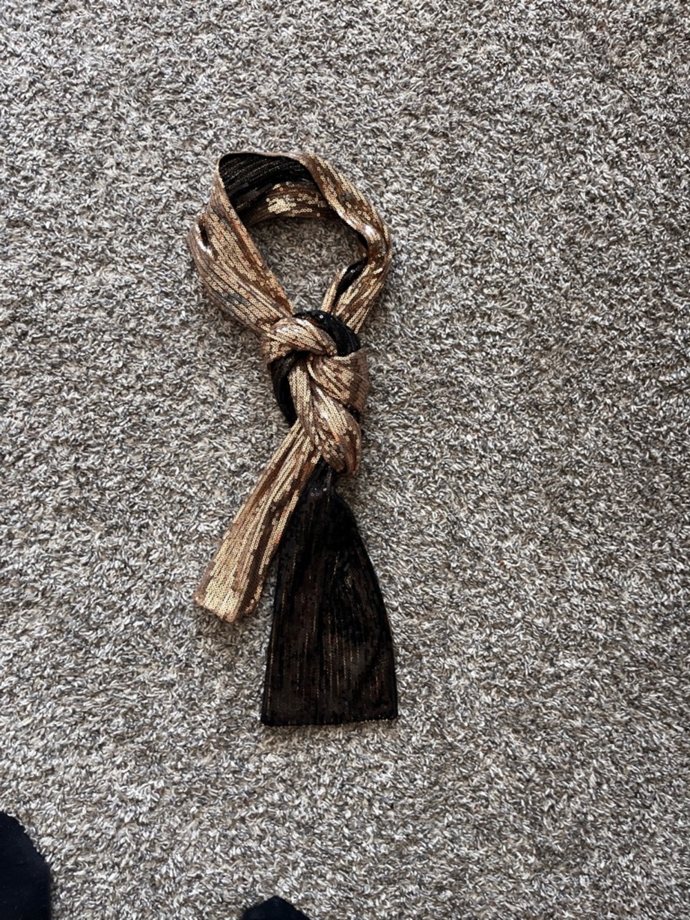 Gold and Black sequin Scarf - Women's Fashion Accessory